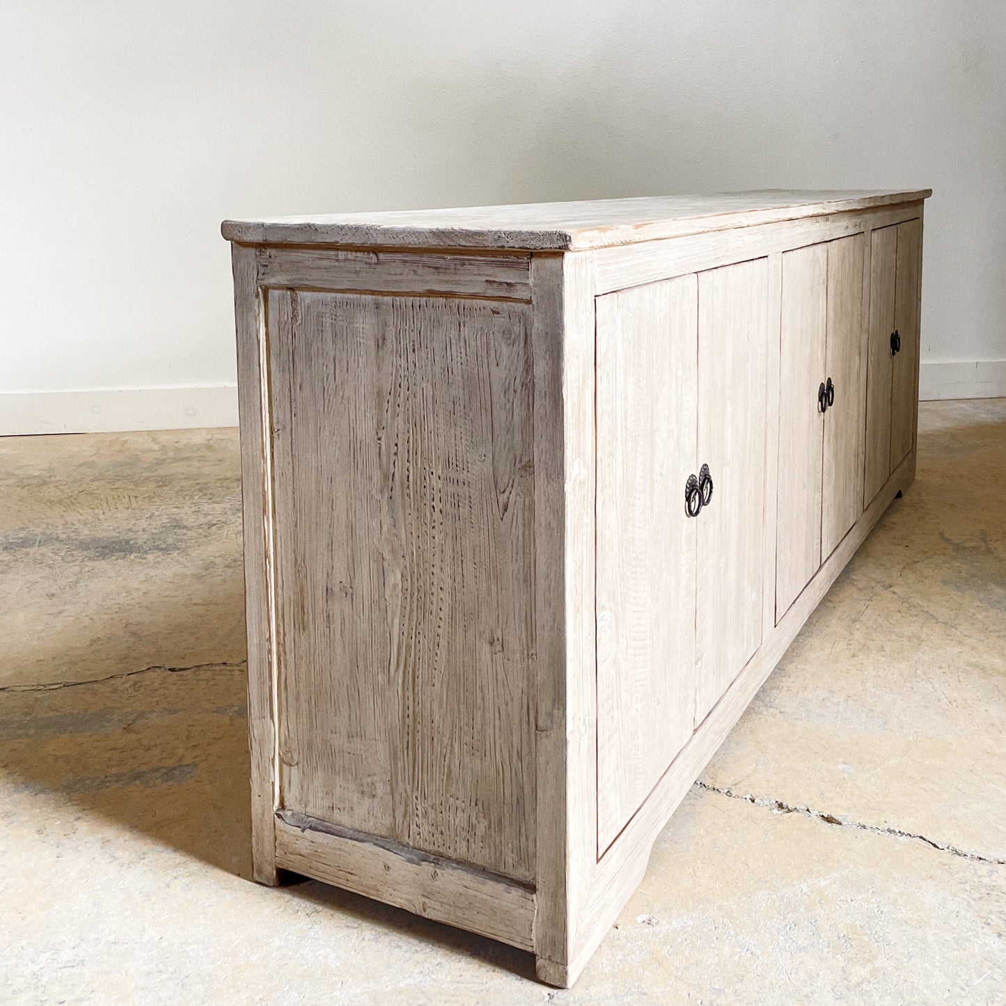Reclaimed Pine with 6 Doors Sideboard with a Warm Toned Finish