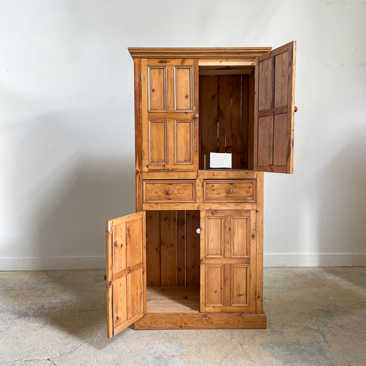 Reclaimed Pine 4 Door 2 Drawer Cupboard