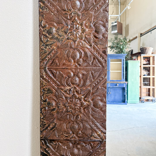Large Pressed Tin Mirror