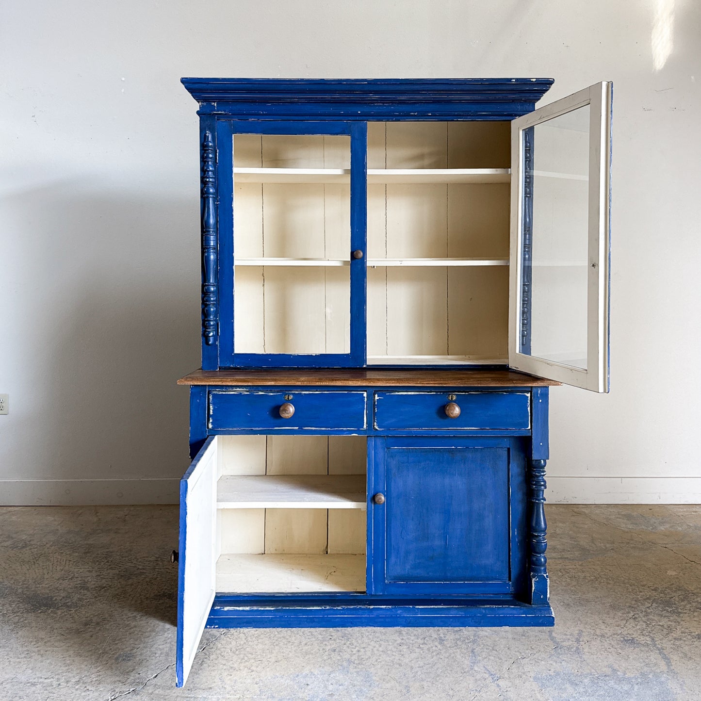 Antique 4 Door Painted Cupboard