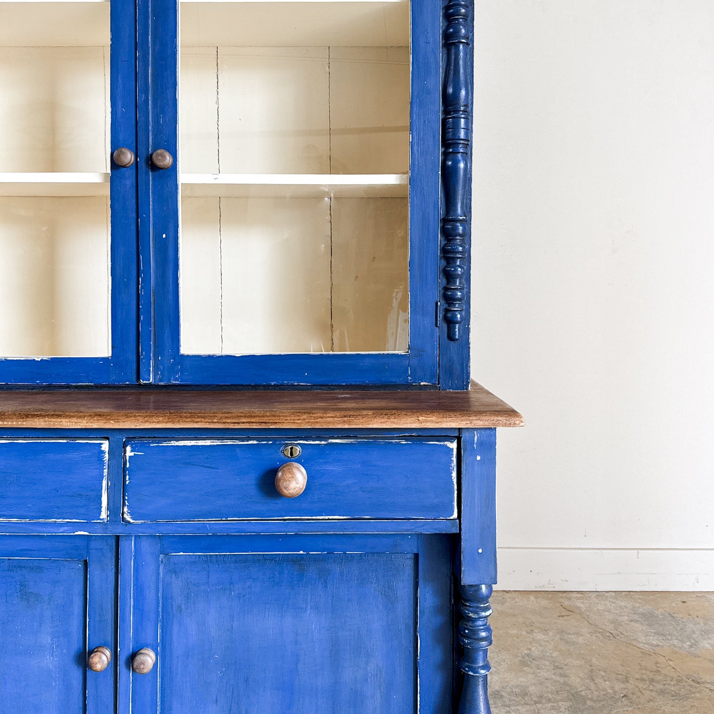 Antique 4 Door Painted Cupboard