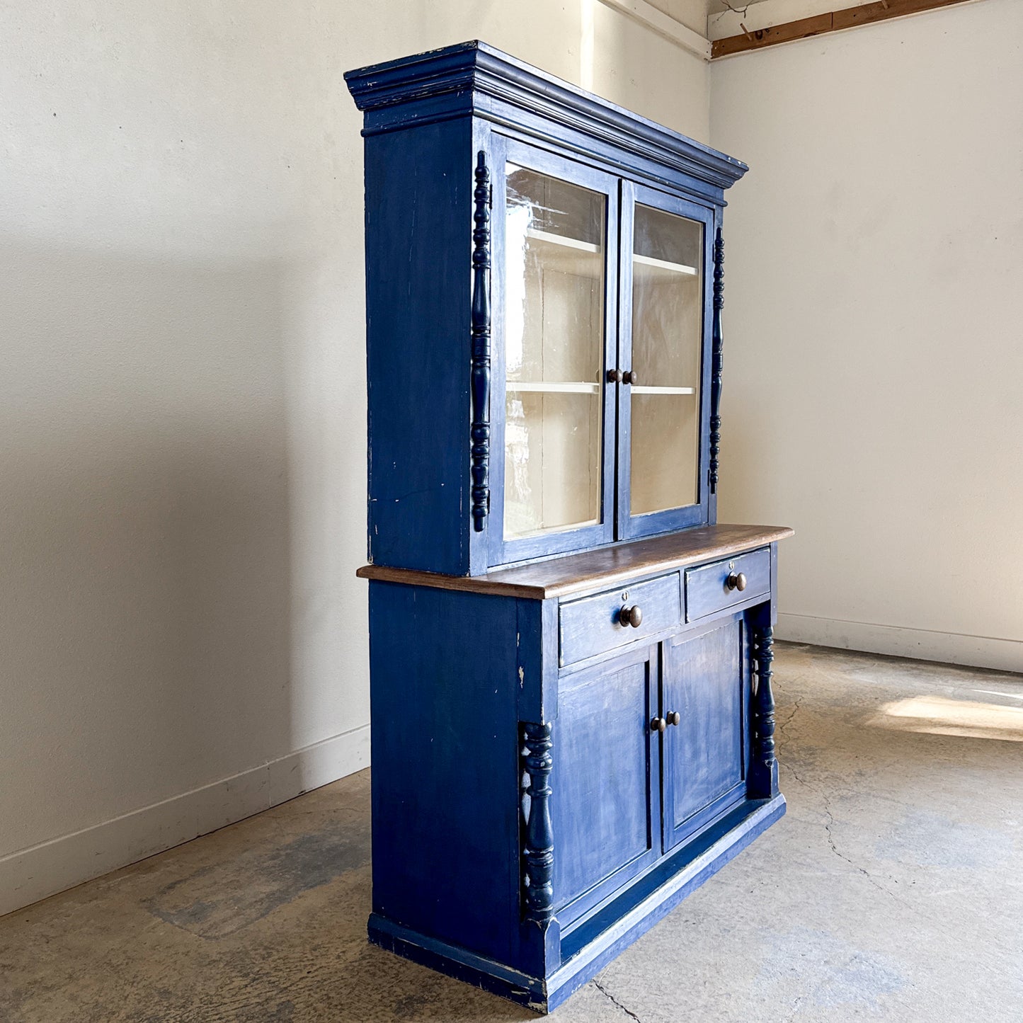 Antique 4 Door Painted Cupboard