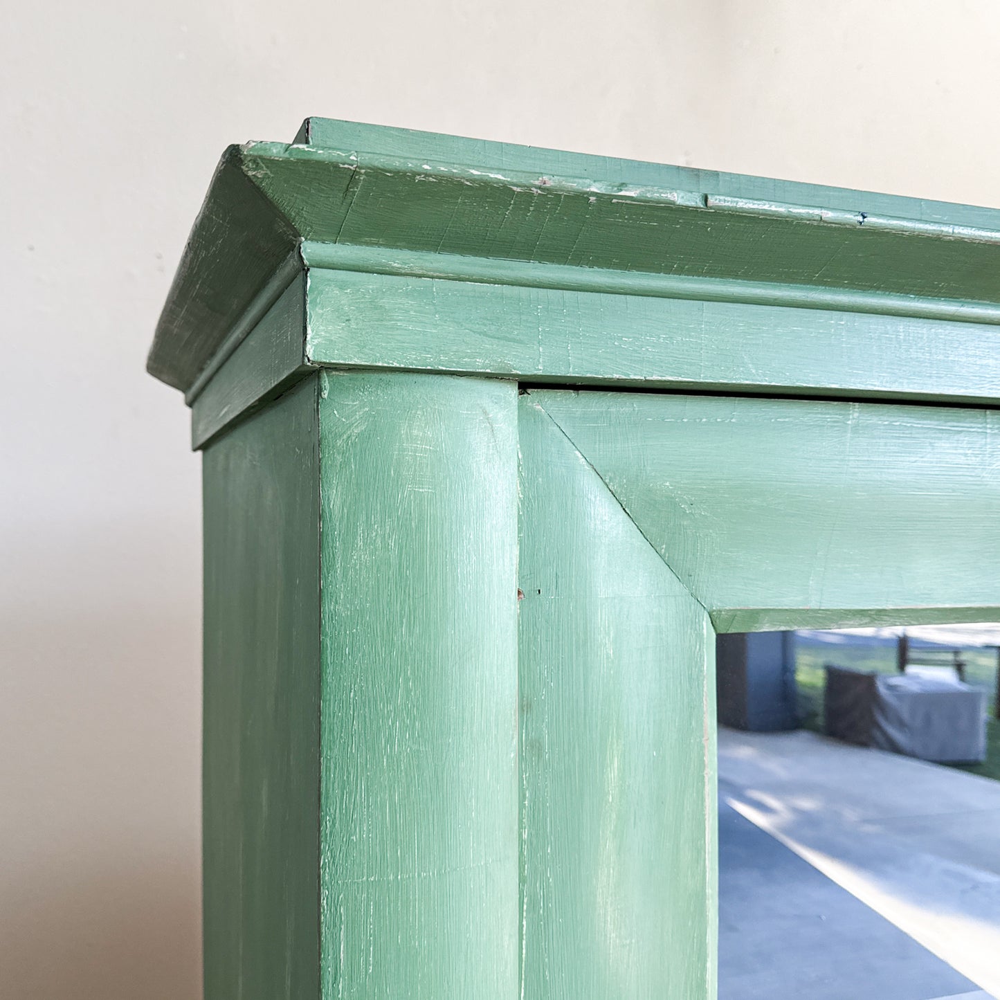 Antique Painted Single Glazed Door Cupboard