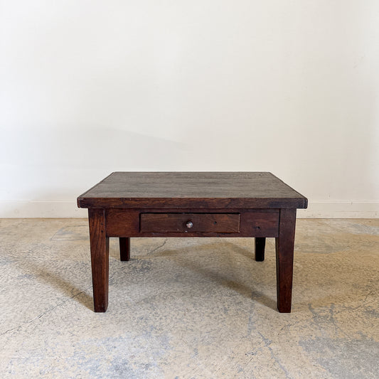 Antique French Oak Table Cut to Coffee Table