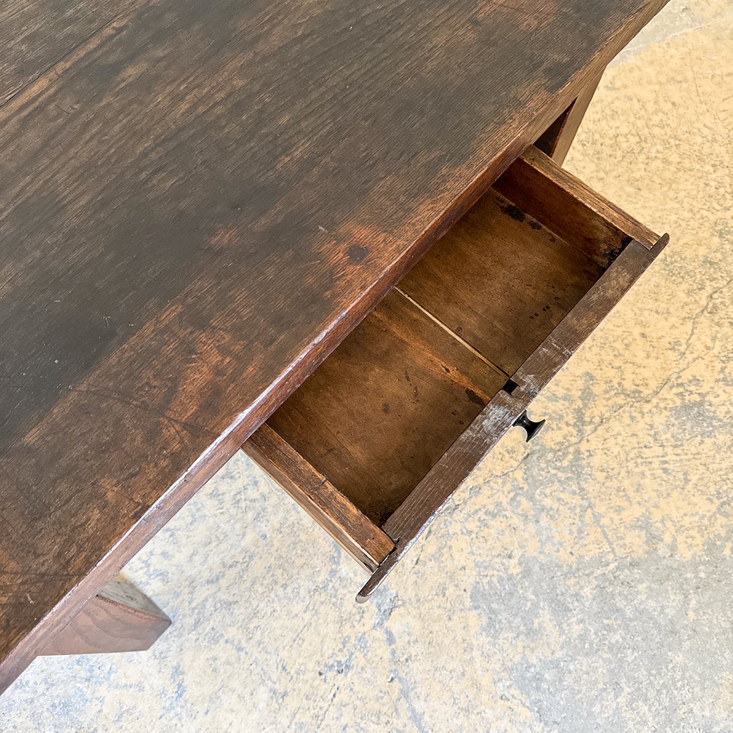 Antique French Oak Table Cut to Coffee Table