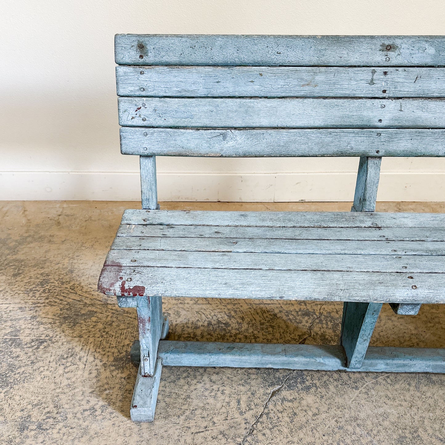 Hand Painted Blue Bench