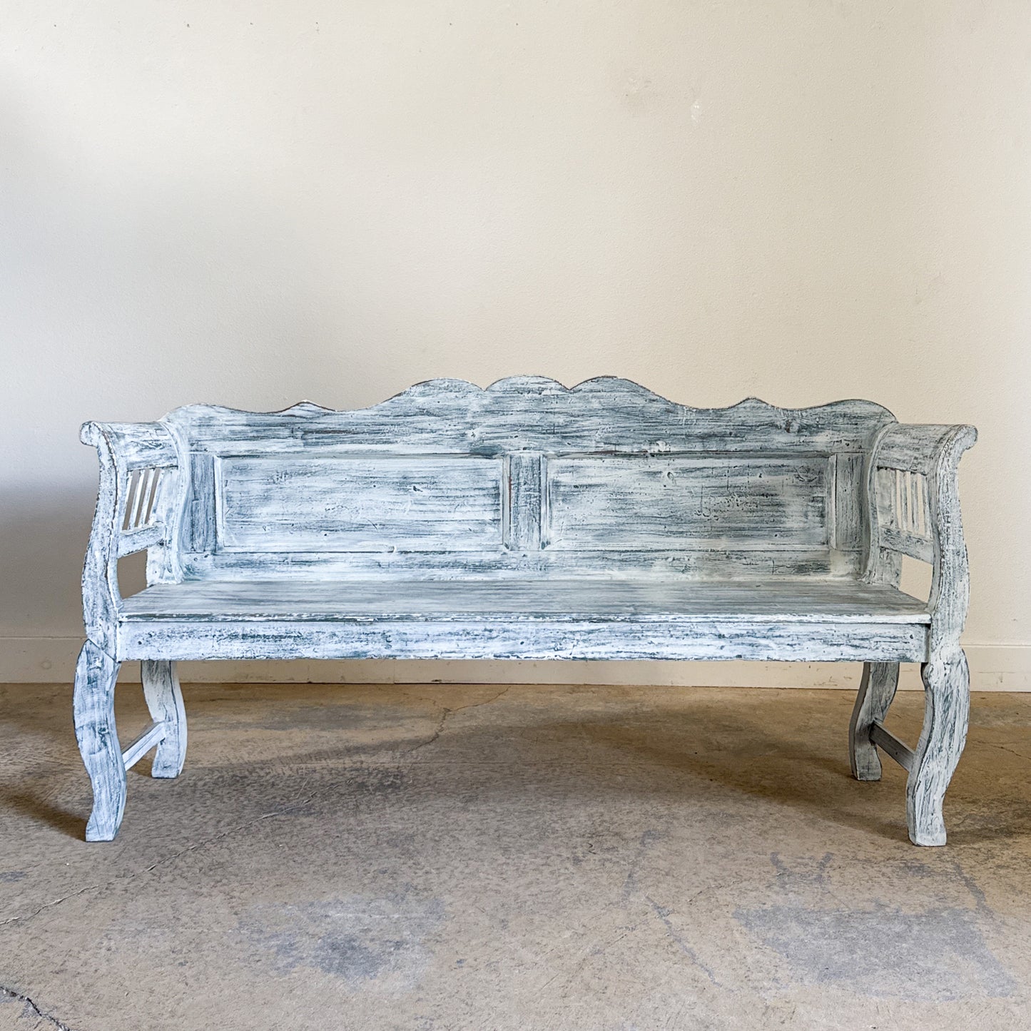 Painted European Bench