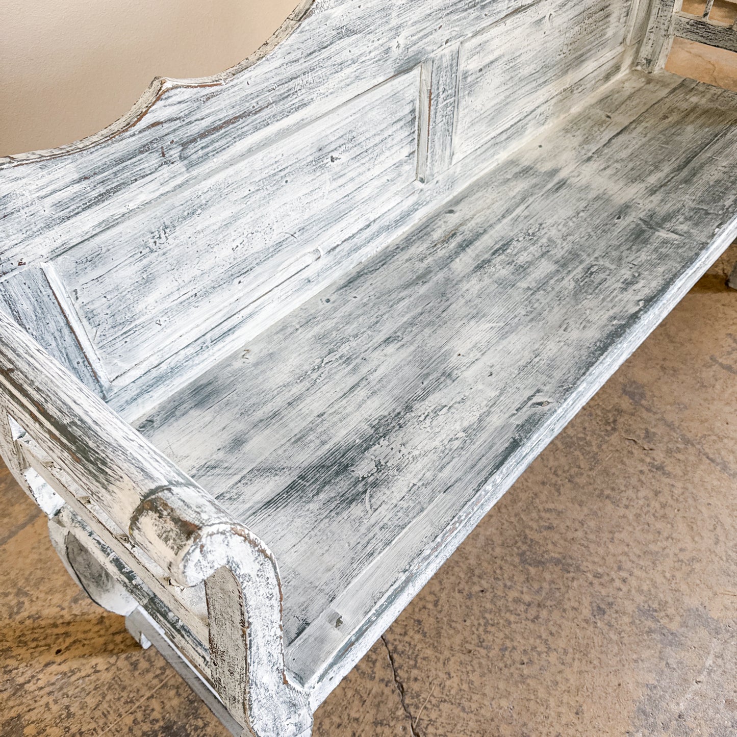 Painted European Bench