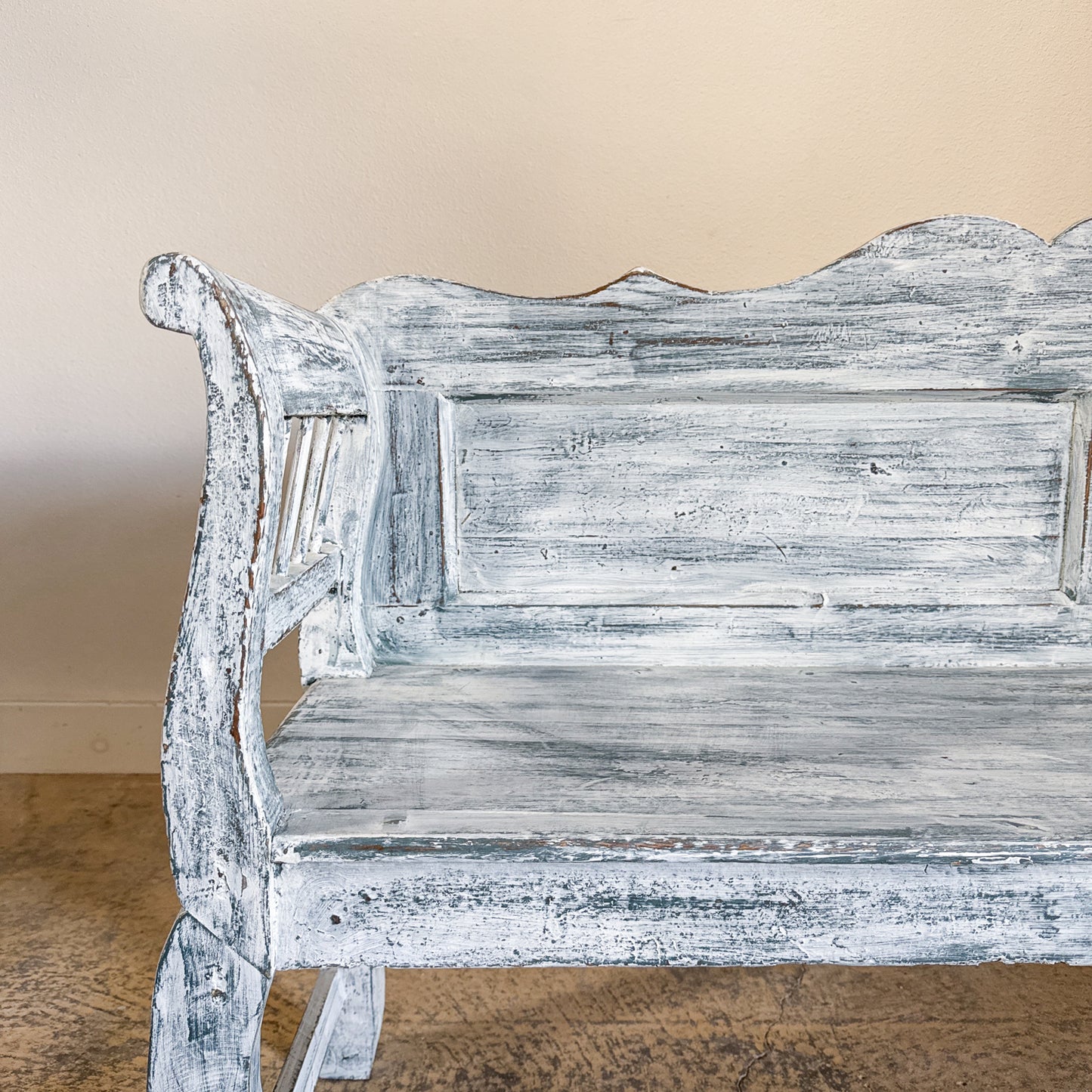 Painted European Bench