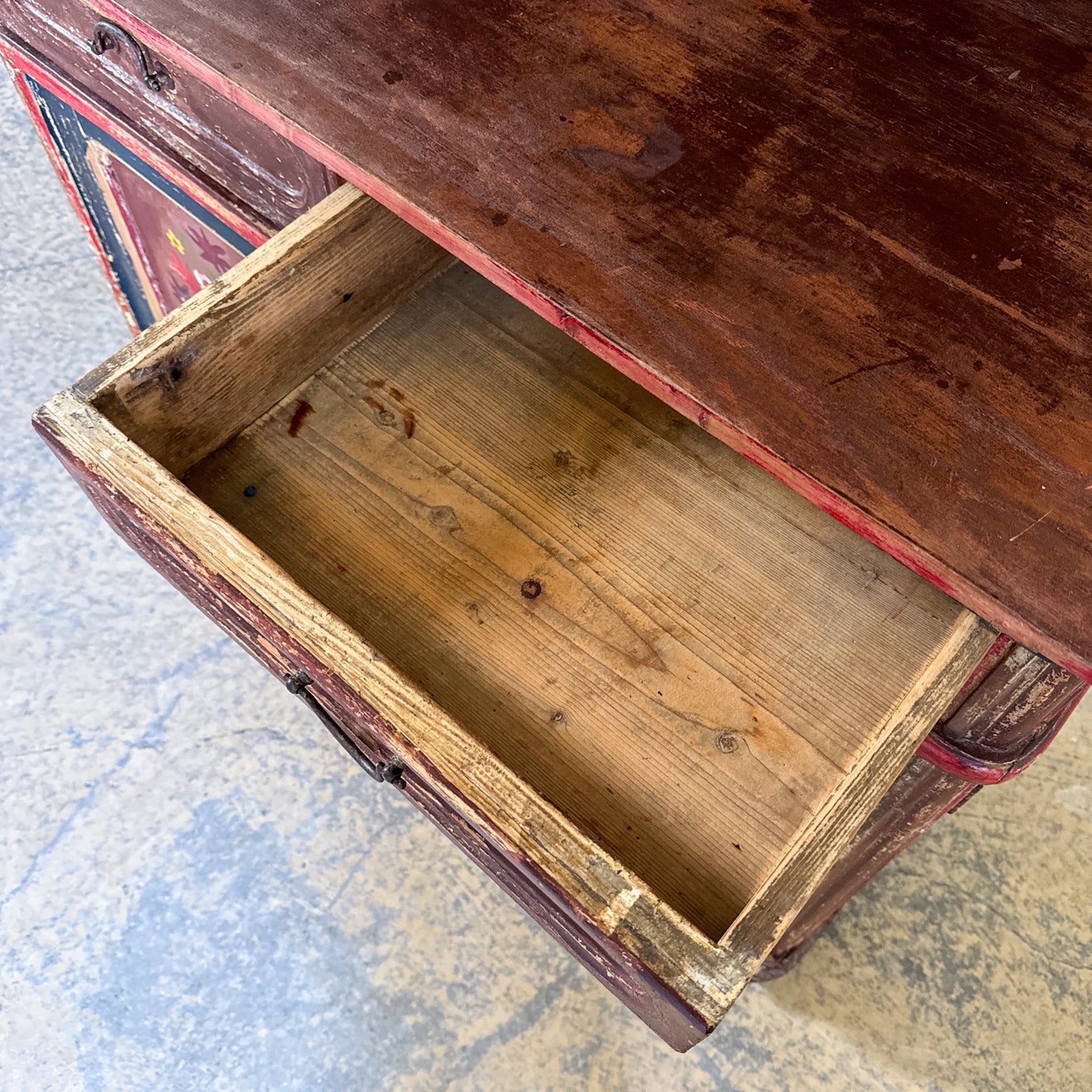 Antique European Folk Art Cupboard