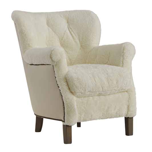 1547-01 Shearling & Leather Chair
