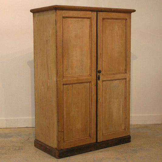 Antique Two Door Cupboard With Bank of Drawers Inside c.1860