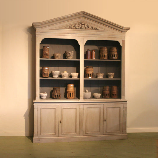 Modified Open Bookcase with Pediment