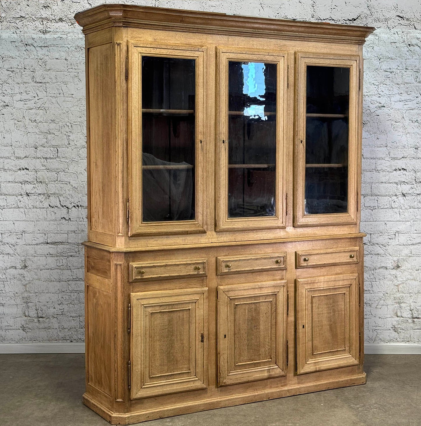 Bleached Oak Glazed Cupboard