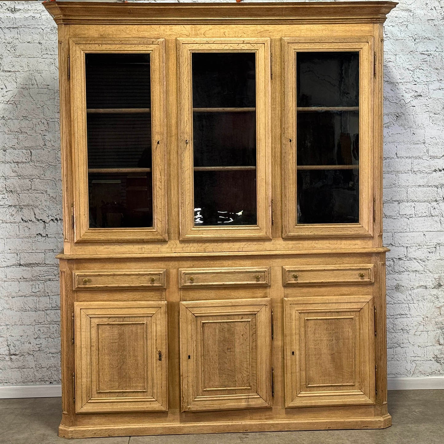 Bleached Oak Glazed Cupboard