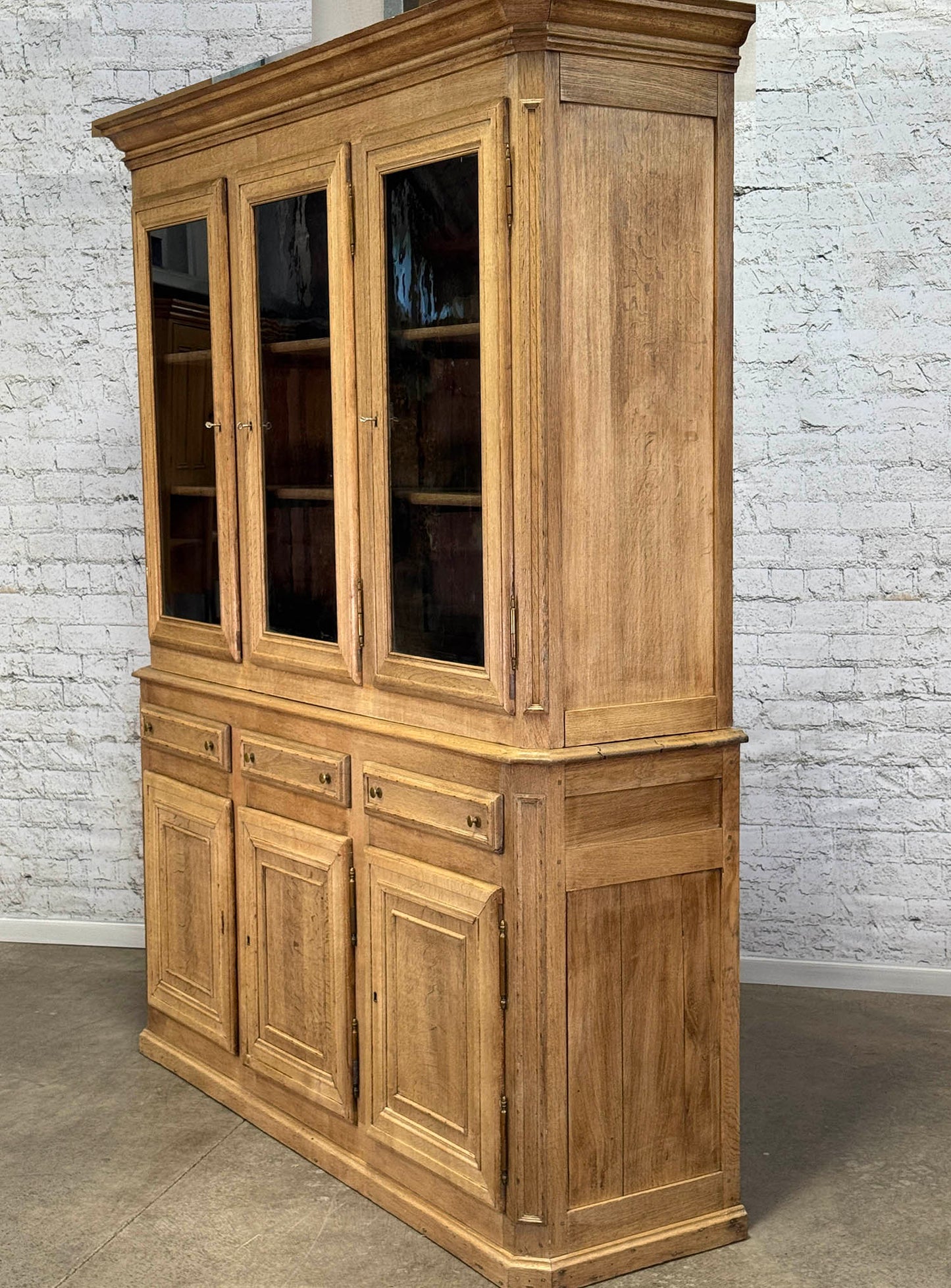 Bleached Oak Glazed Cupboard