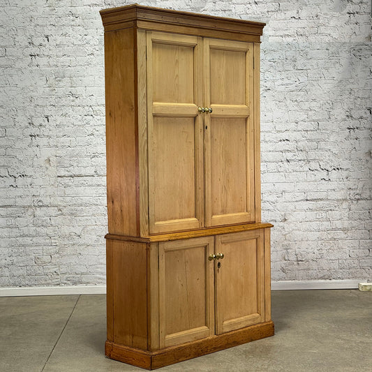 Antique English Pine Housekeepers Cupboard c.1890