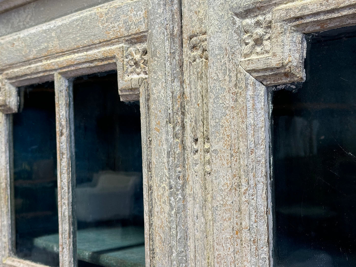 Antique French Buffet Deux Corps Scraped Finish c.1800