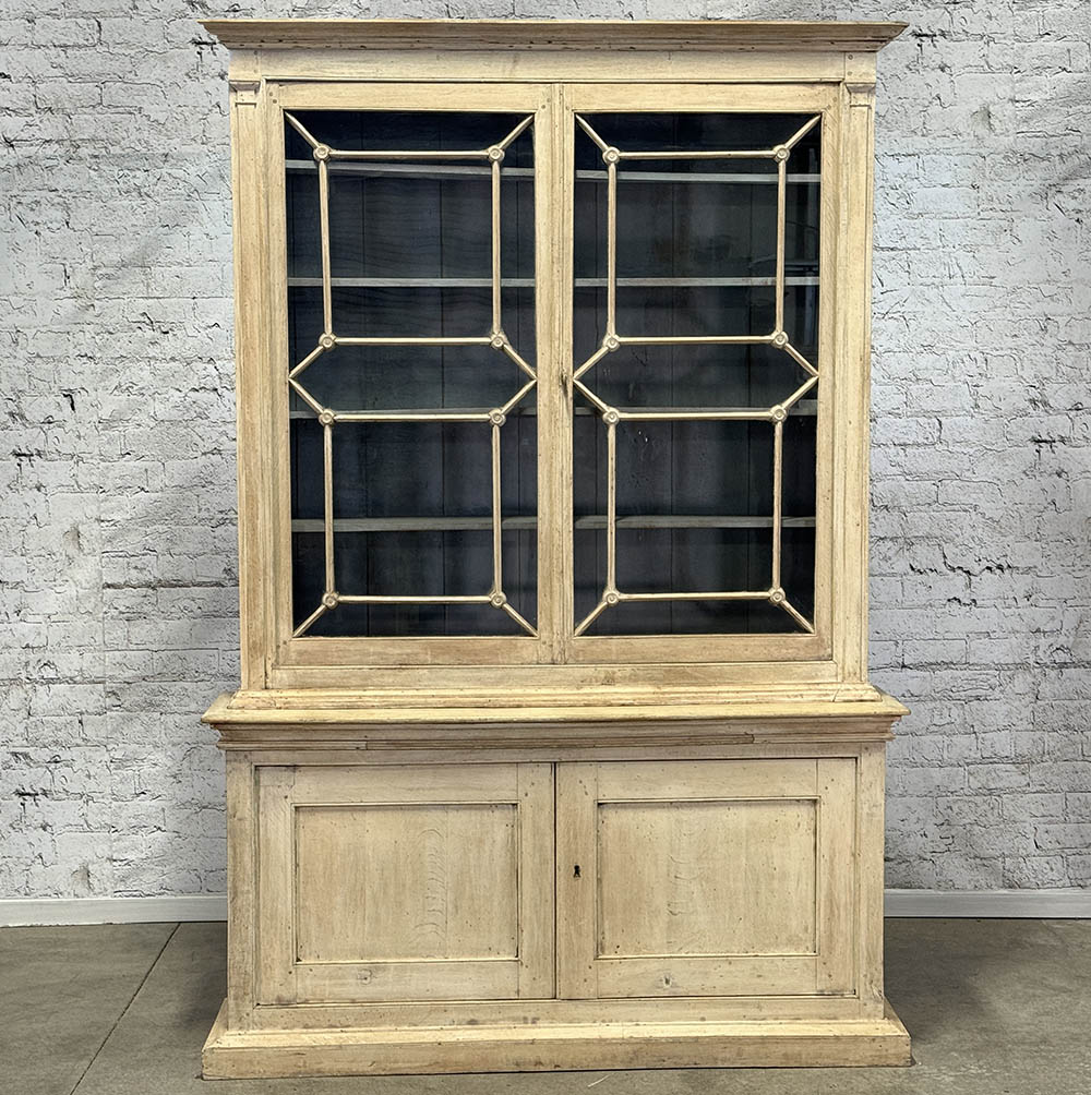 Antique French Tall Glazed Cupboard