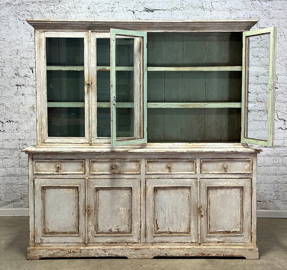 French 19Th Century Glazed Cupboard c.1860