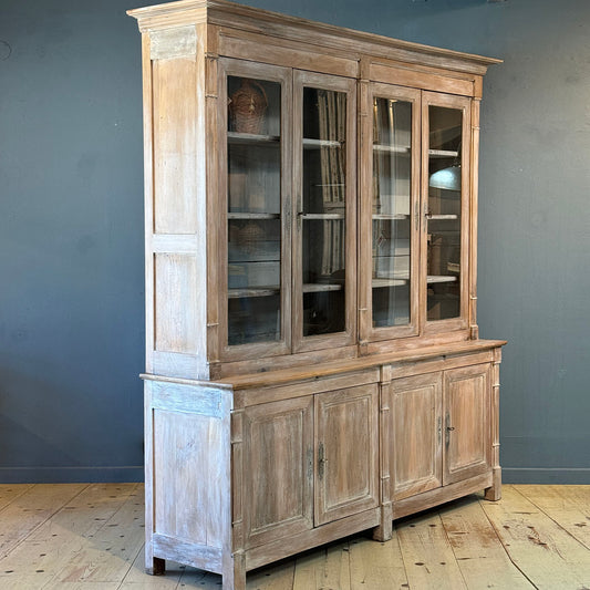 Antique Bleached Walnut Cabinet c.1890