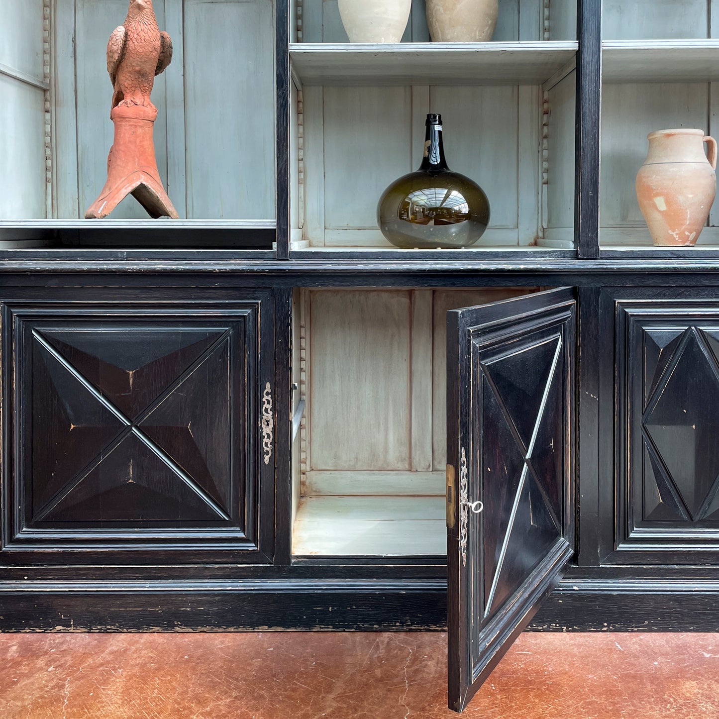 Large Painted Display Cabinet