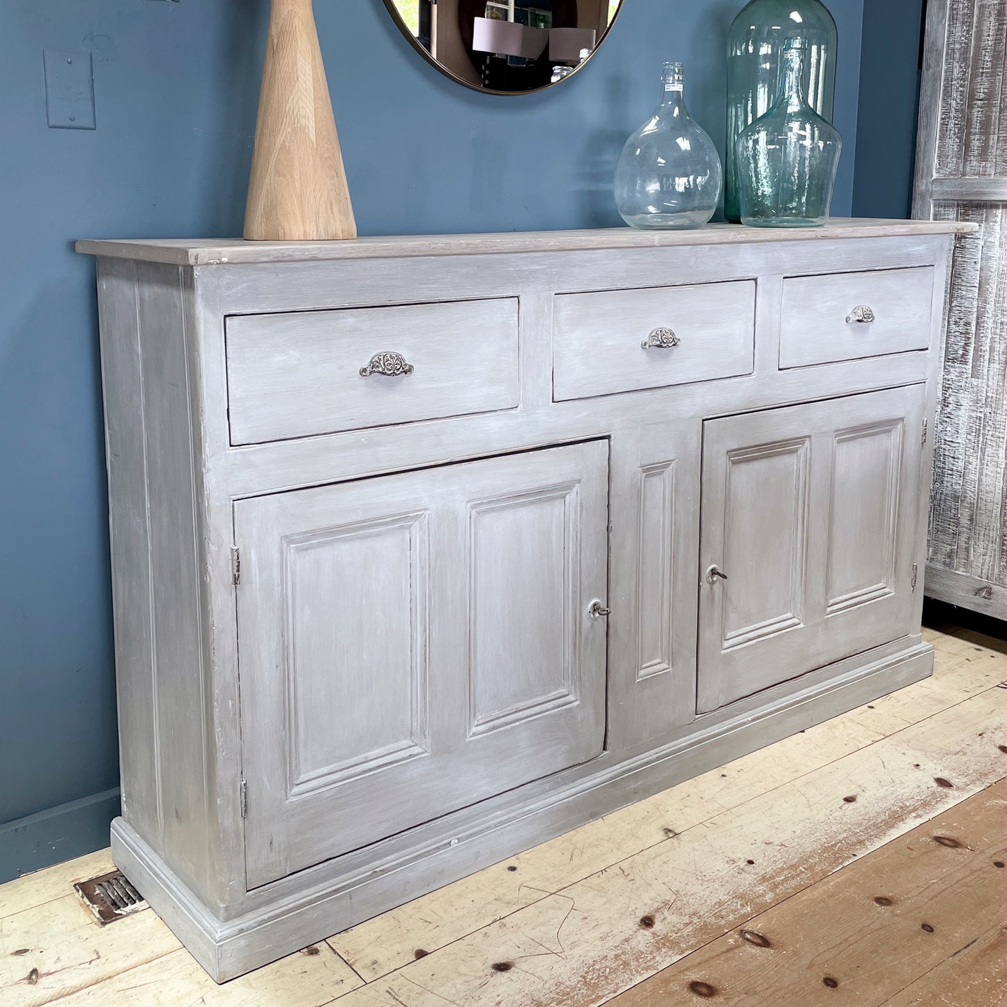 Painted Triple Drawer Buffet