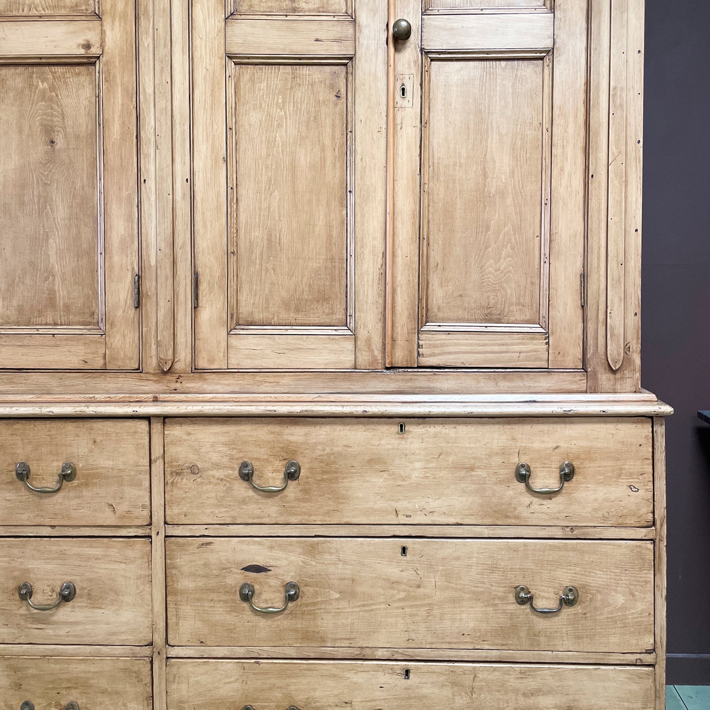 Beautiful Large Pine Housekeepers Cupboard