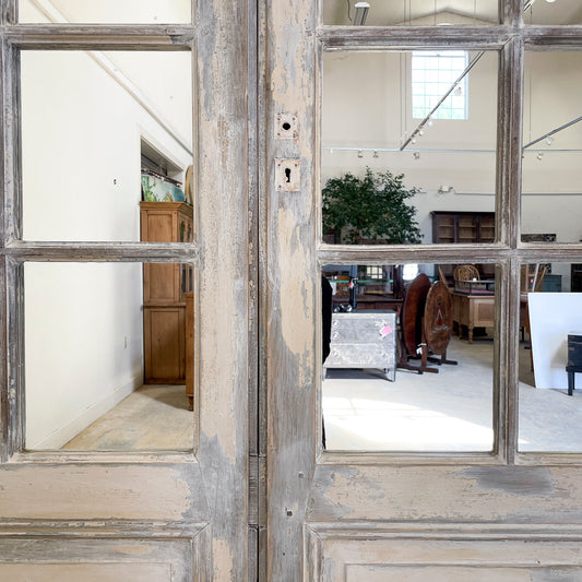 Pair of French Window with Mirrors, 103"(H)