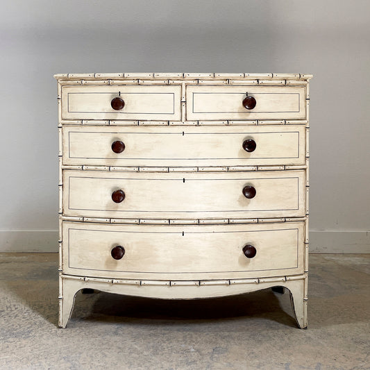 Painted Faux Bamboo Chest of Drawers