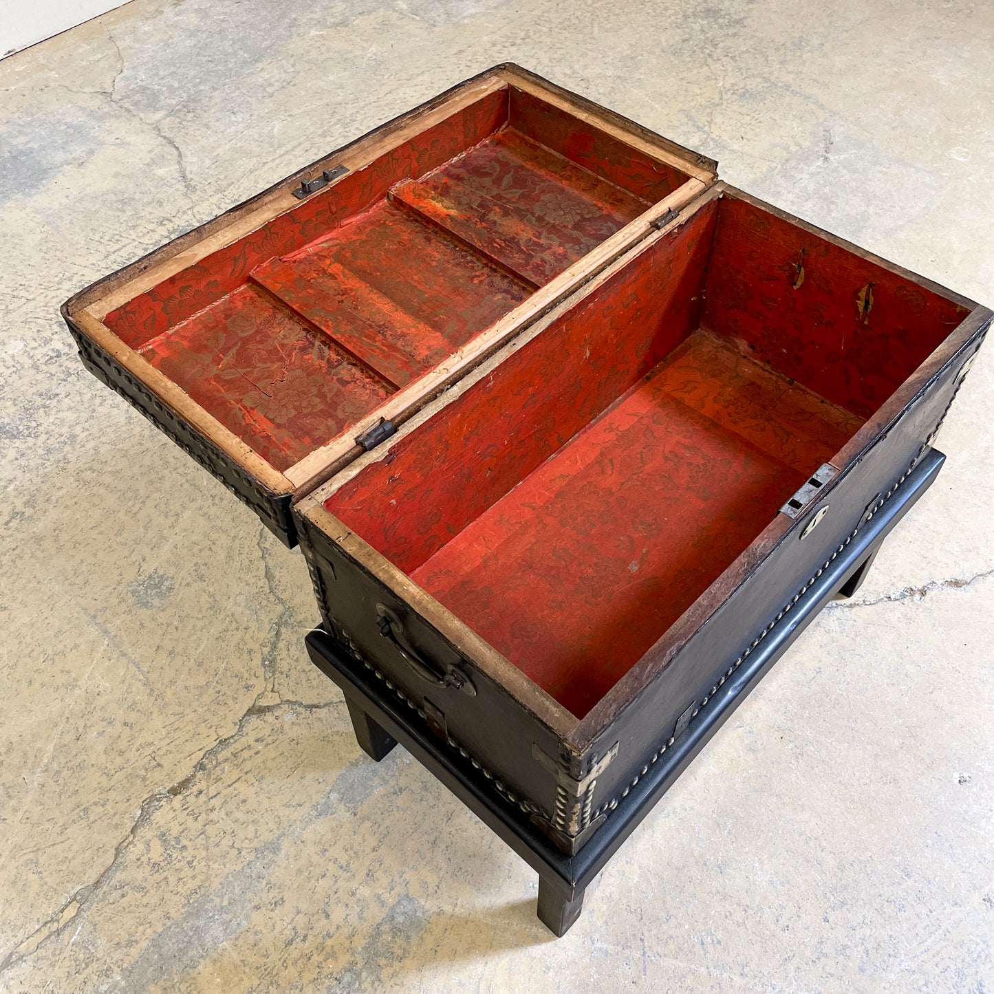 Antique Chest with Brass Nails