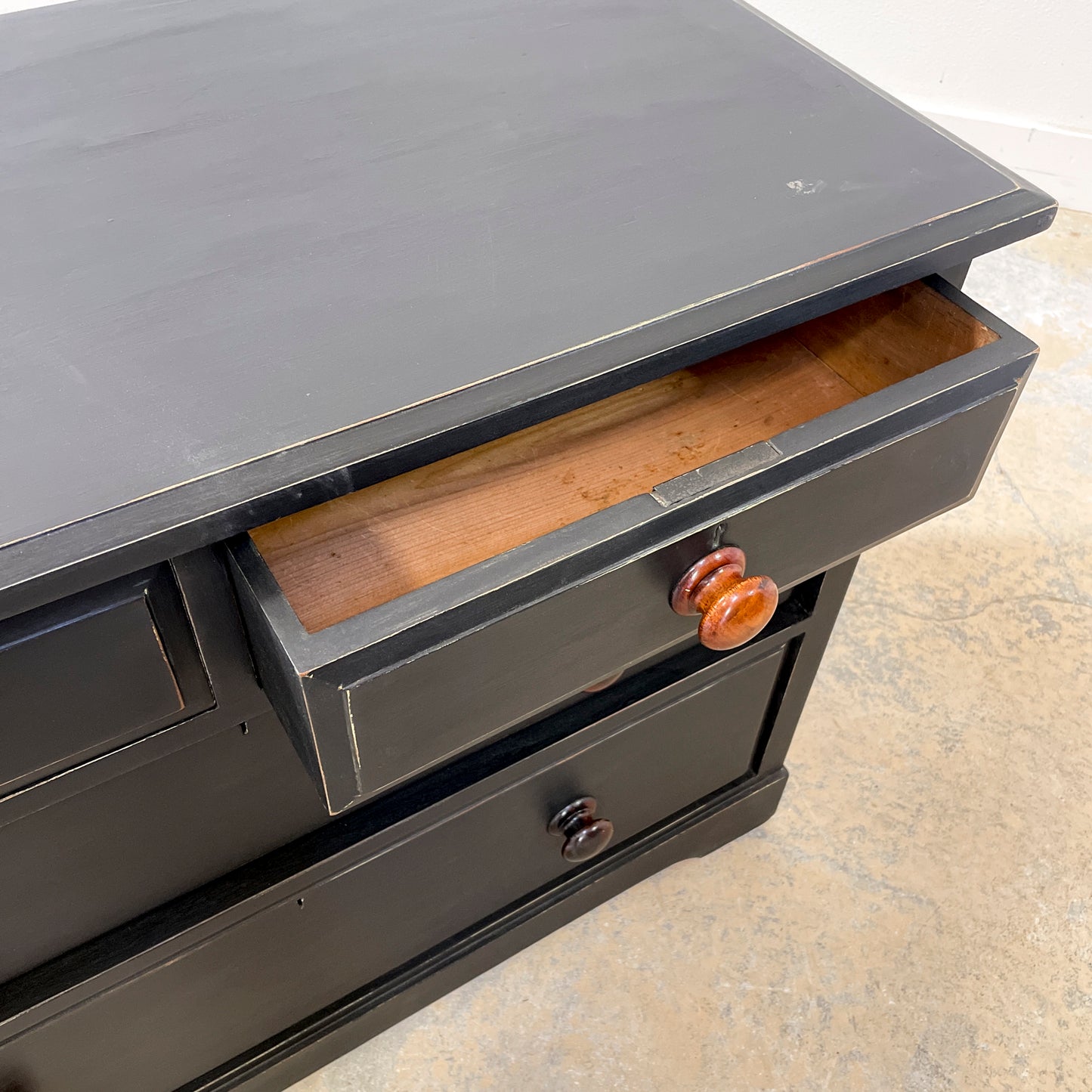 Black Pine Chest of Drawers