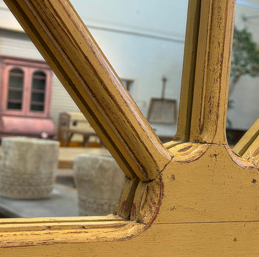 Arched Wood Frame Mirror, 32"(H)