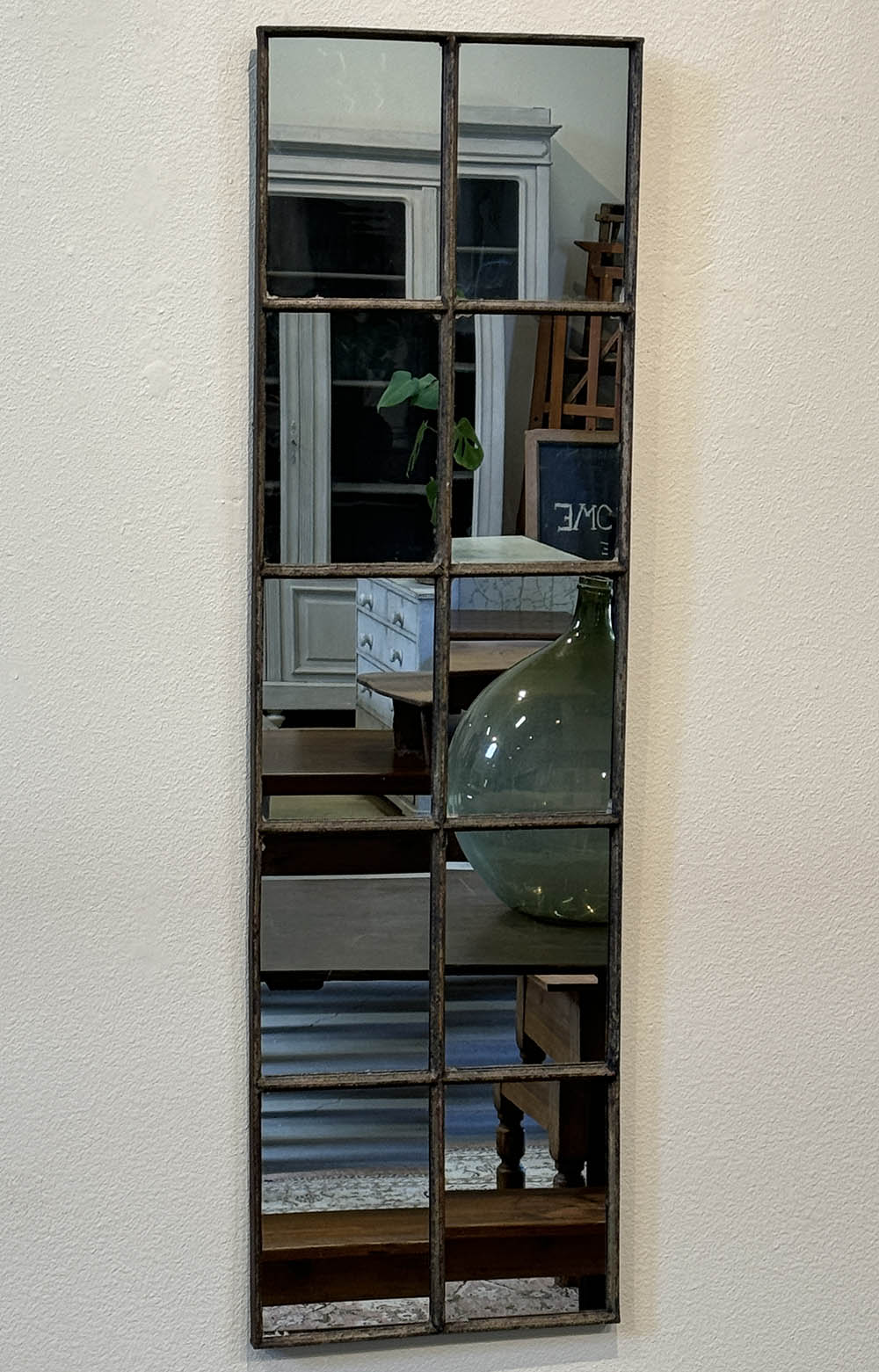 Vintage Industrial Iron Window Mirror