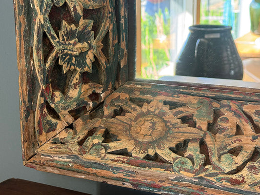 Vintage Italian Carved Mirror 48"(H)