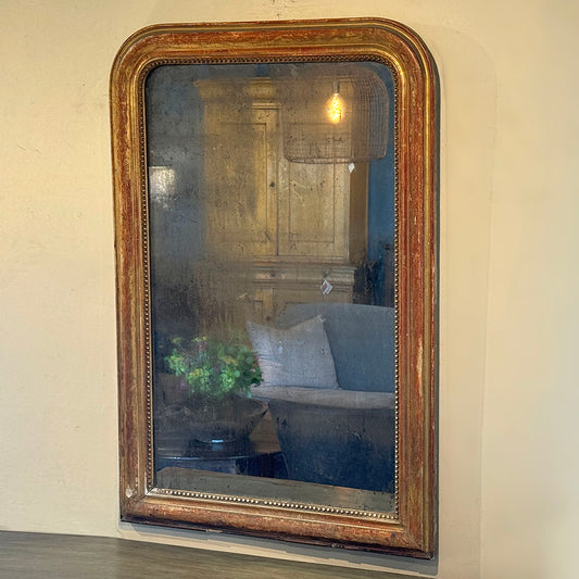 Louis Philippe Gilt Mirror with Original Glass 48"(H)