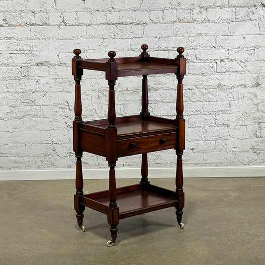 MS Mahogany Whatnot Trolly DJ