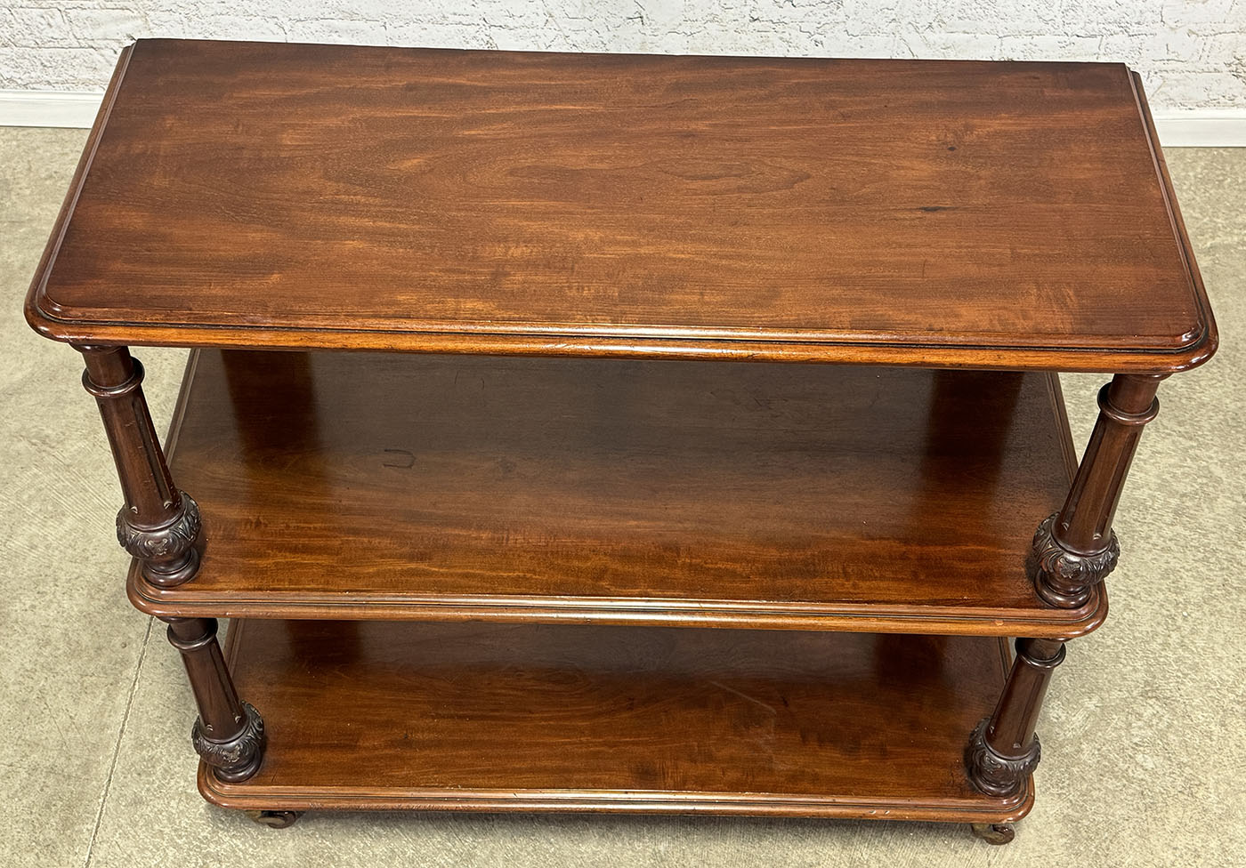Antique English Mahogany Tea & Bar Trolley c.1880