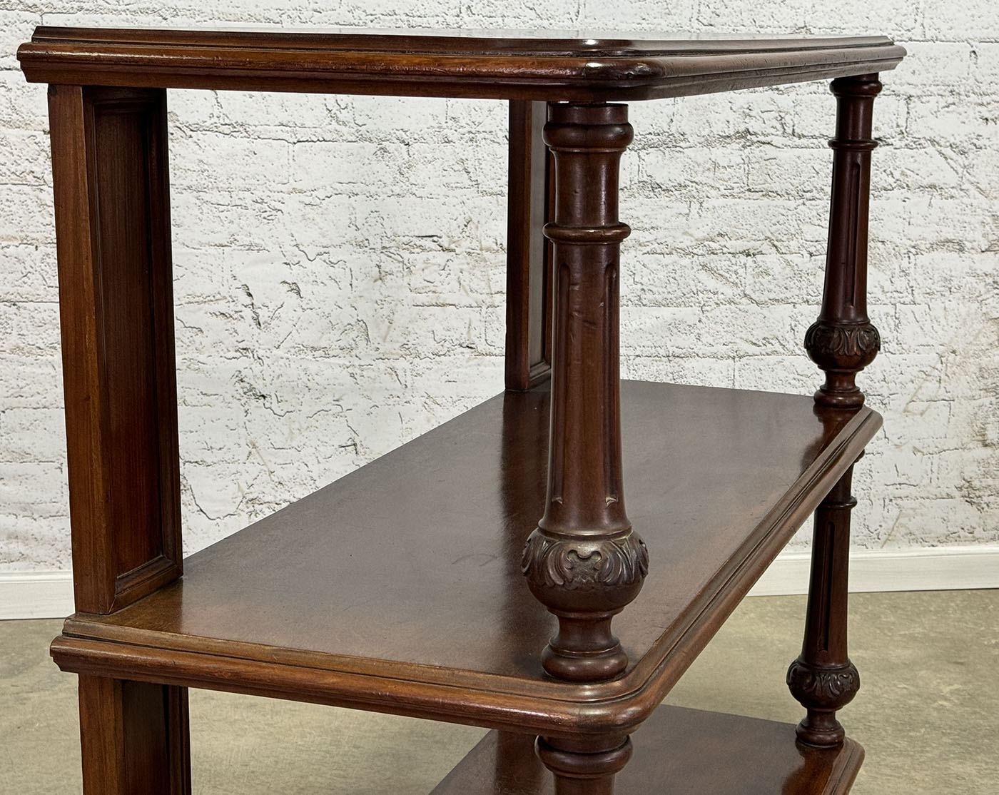 Antique English Mahogany Tea & Bar Trolley c.1880