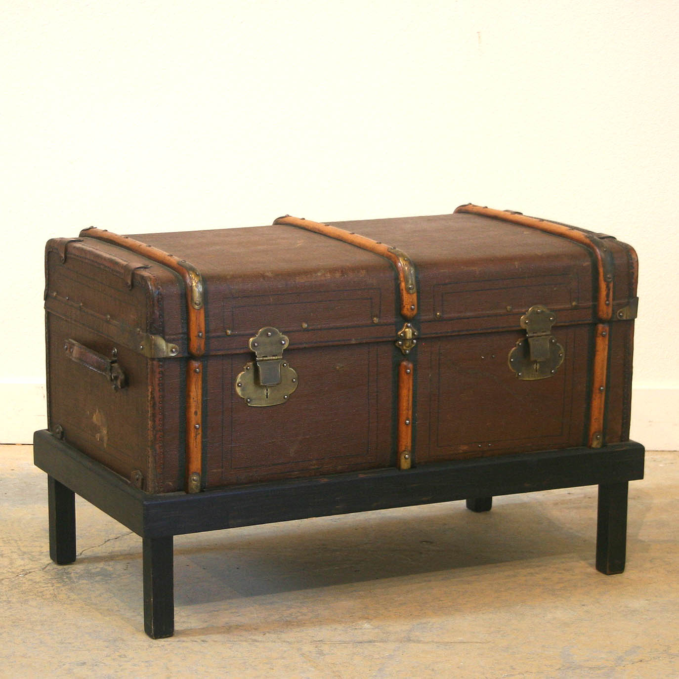 Vintage Luggage Trunk on Stand
