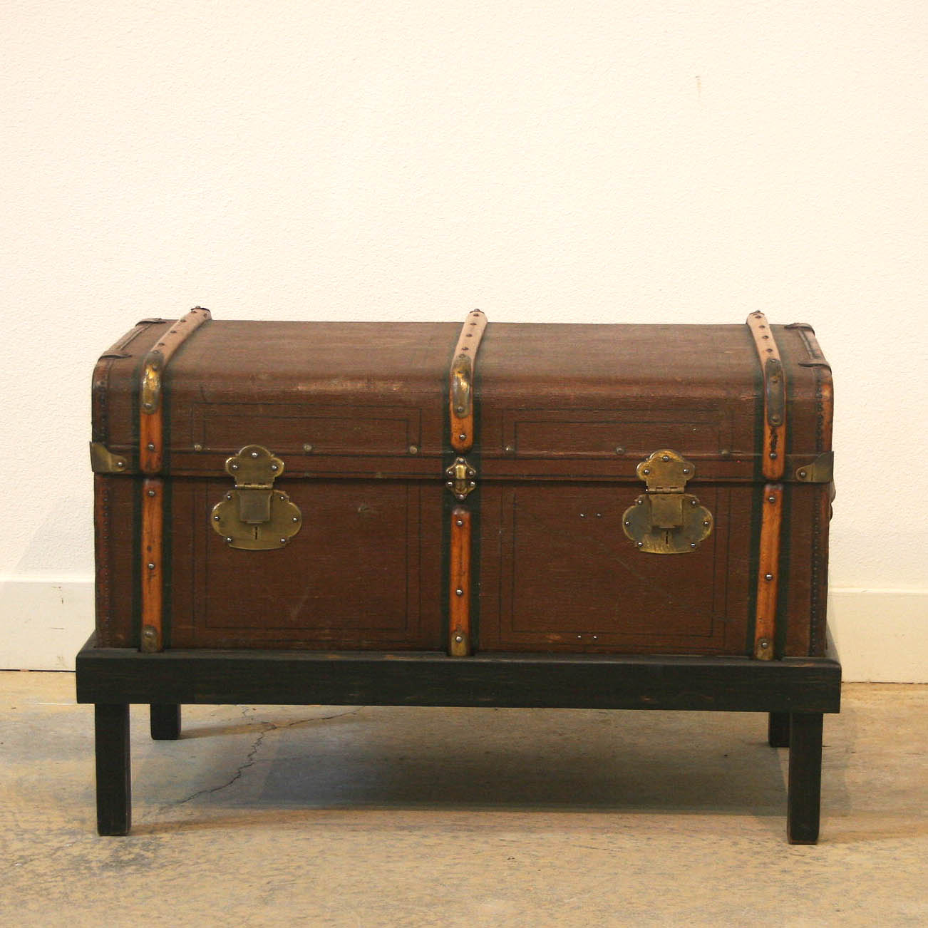 Vintage Luggage Trunk on Stand