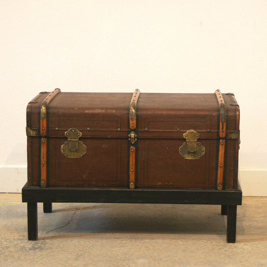 Vintage Luggage Trunk on Stand