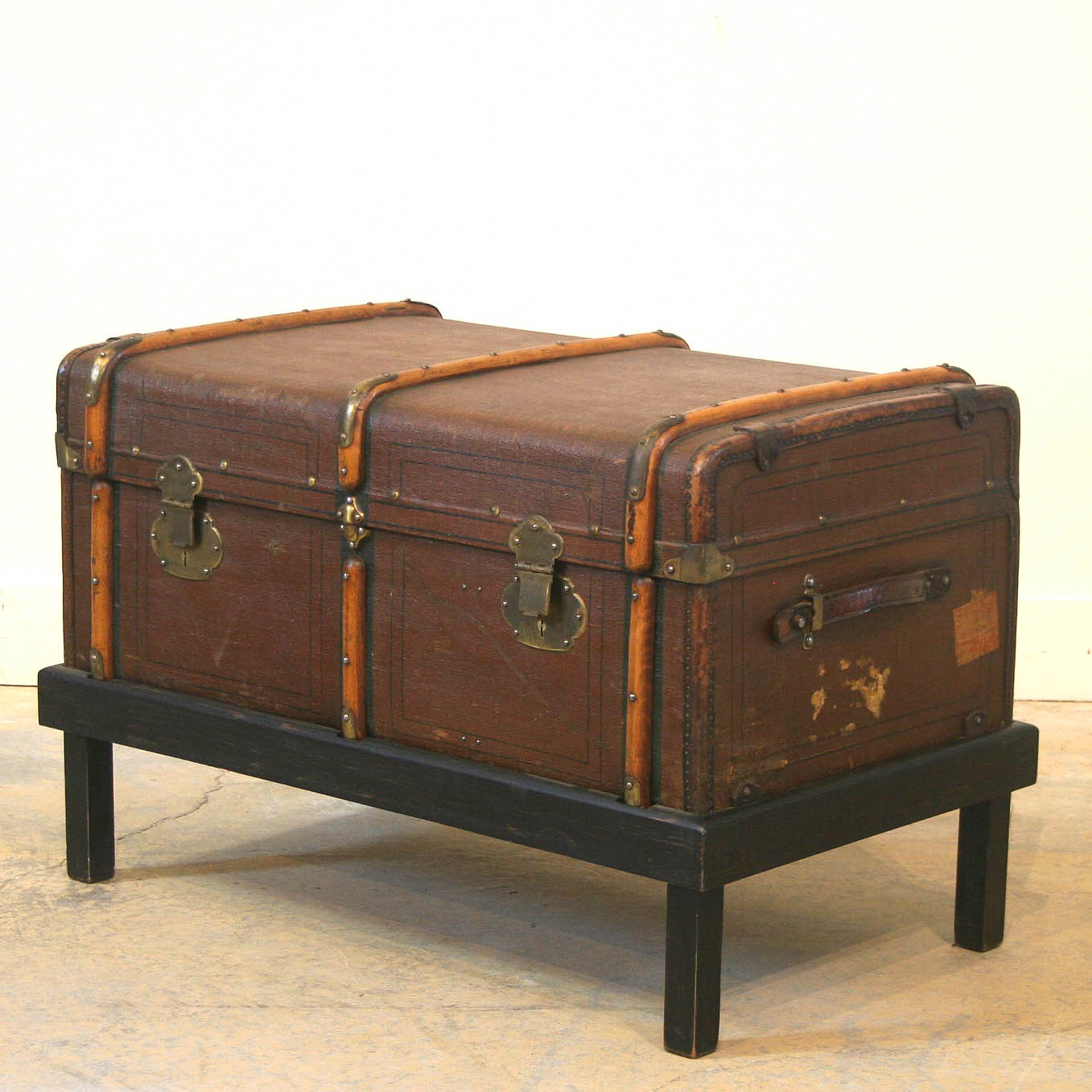 Vintage Luggage Trunk on Stand