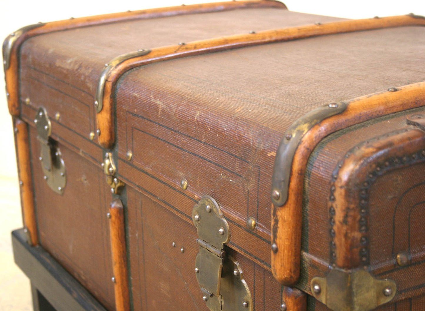 Vintage Luggage Trunk on Stand