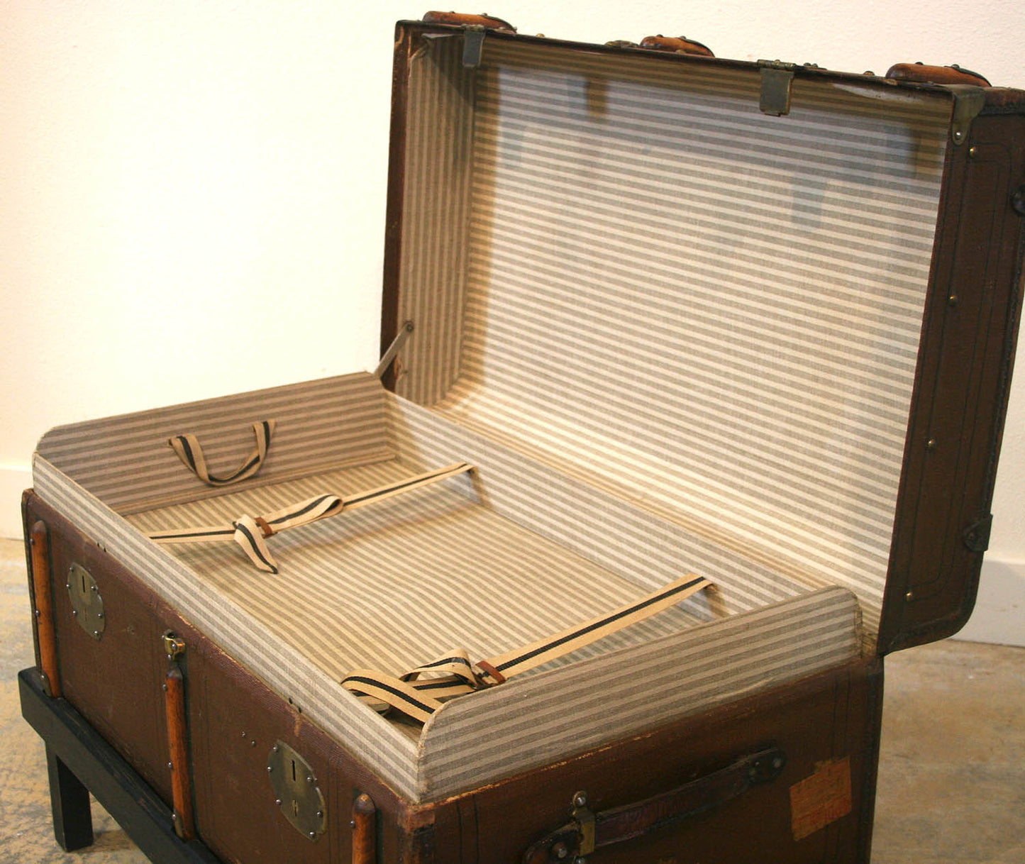 Vintage Luggage Trunk on Stand