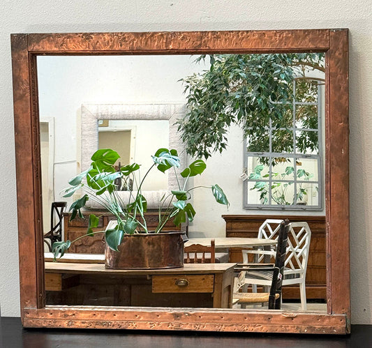 Copper Hotel Window Mirror, 33.5"(H)