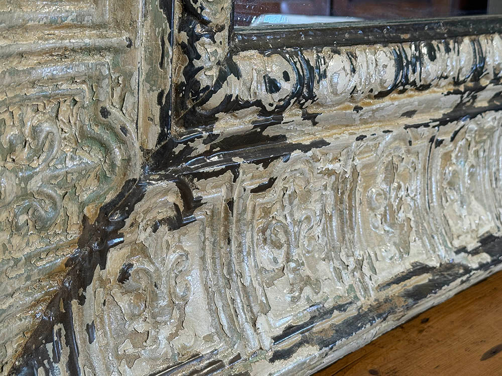 Reclaimed Pressed Tin Mirror, 48"(H)