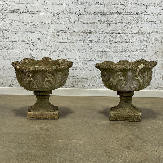 Early 20th Century Cabbage Leaf Urn