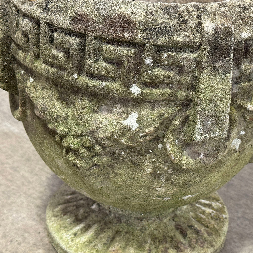 English Stone Pots with Grape Motif