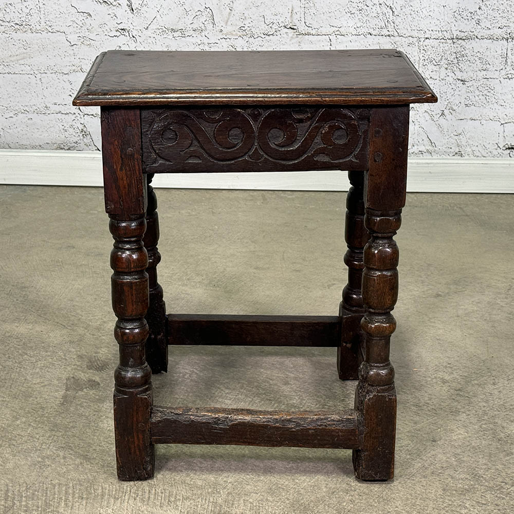 16Th Century Oak Jacobean Stool/Side Table